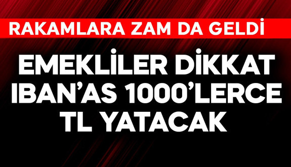 Emekliler dikkat! IBAN'a 1000'lerce TL yatacak