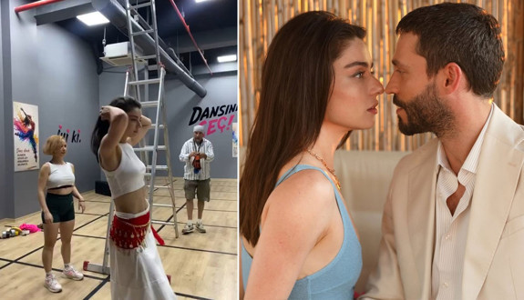 Ayça Ayşin Turan’dan Muhtemel Aşk setinde oryantal şov! Dan performansı tam not aldı