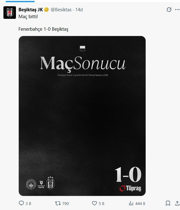 Fenerbahçe maçı sonrası olay paylaşım! Beşiktaş’tan penaltı kararına çok sert tepki - Resim : 3