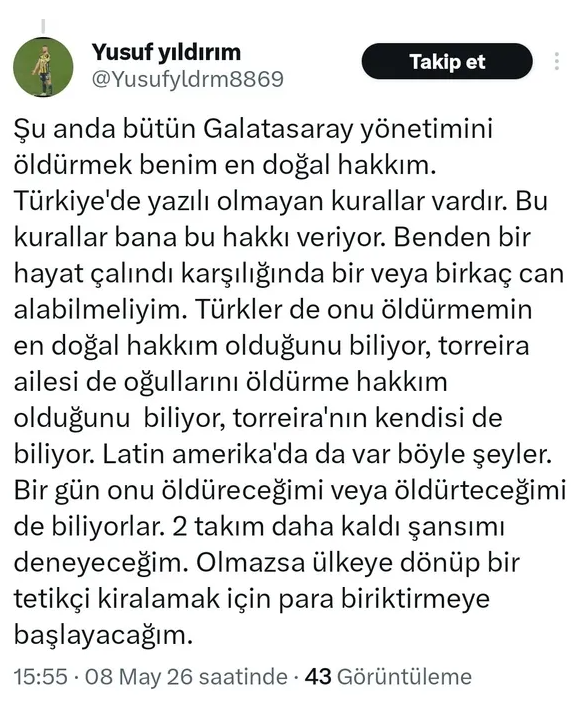 Torreira’ya saldırı anı kamerada! Saldırganın tehdit mesajları ortaya çıktı: Onu öldüreceğim - Resim: 9