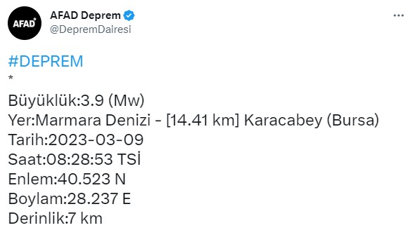 Marmara Denizi'nde peş peşe depremler! - Resim : 1