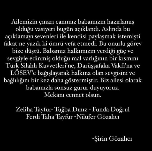 Arabeskin efsanesi Ferdi Tayfur'un miras metninde ismi yer almamıştı. Kızı Tuğçe Tayfur zehir zemberek konuştu - Resim: 3