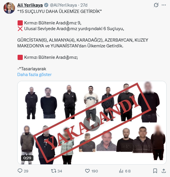 6 ülkede kırmızı bülten avı: Tek tek yakalanıp Türkiye'ye iade edildiler - Resim : 1