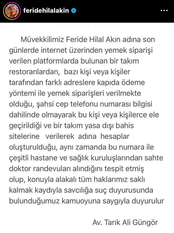 Ünlü şarkıcı Feride Hilal Akın soluğu savcılıkta aldı! "Hukuki süreç başlatıldı" diyerek duyurdu - Resim: 3