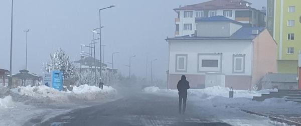 Ardahan'da yoğun kar yağışı yerini soğuk havaya bıraktı! Buz sarkıtları oluştu - Resim : 1