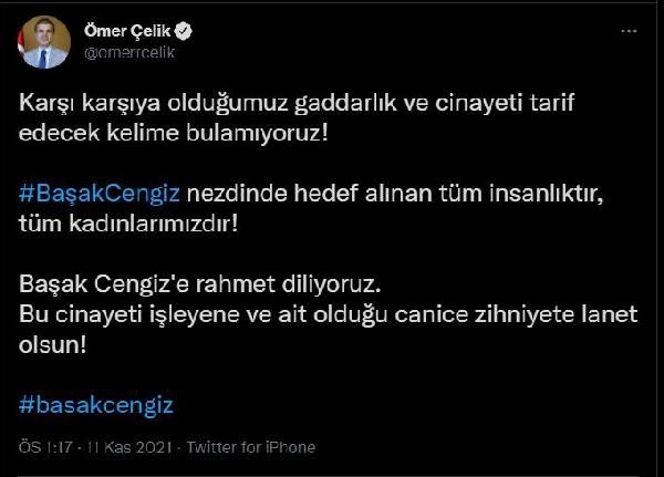 AK Parti Sözcüsü Ömer Çelik'ten Başak Cengiz açıklaması! - Resim : 1