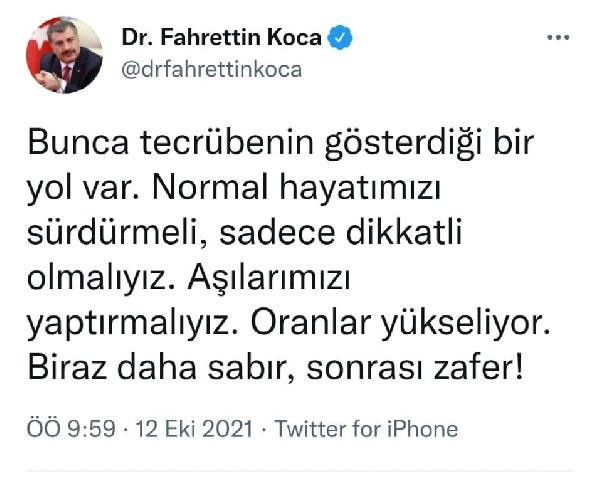 Bakan Koca: Biraz daha sabır, sonrası zafer - Resim : 1