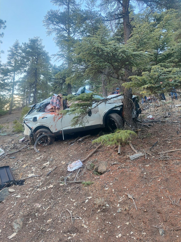 Uçurumdan yuvarlanan cipte facia! Ölüm bile ayıramadı... Karı koca hayatını kaybetti - Resim: 1