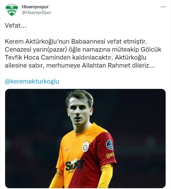 Kerem Aktürkoğlu acı haberi maç sonunda öğrendi - Resim : 1