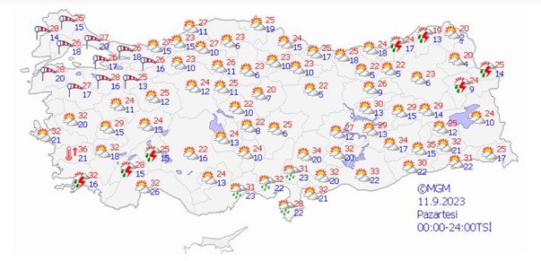 Meteoroloji’den 11 il için yağış uyarısı! Şemsiyeleri, yağmurlukları almadan dışarı çıkmayın! - Resim : 1