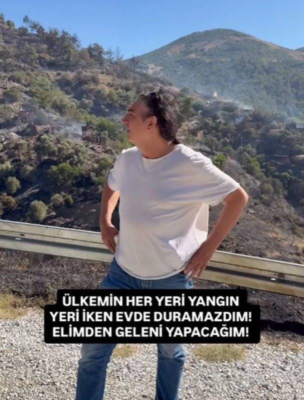Ünlü şarkıcı Çelik yangın bölgesinde! "Ne gerekirse yapacağız" diyerek paylaştı - Resim: 2