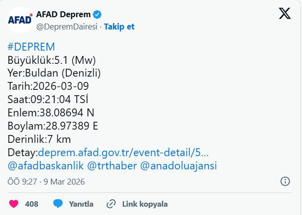 Son dakika | Denizli'de deprem - Resim : 1
