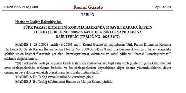 Gayrimenkul satışlarında yeni dönem! Resmi Gazete'de yayımlandı: Serbest bırakıldı! - Resim : 1