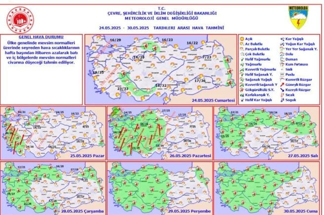 Meteoroloji uyardı! Güneş yakacak, yağmur kapıda! İşte il il hava tahminleri! - Resim : 1