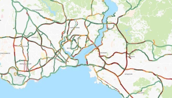 İstanbul trafiğinde yağmur yoğunluğu - Resim : 1