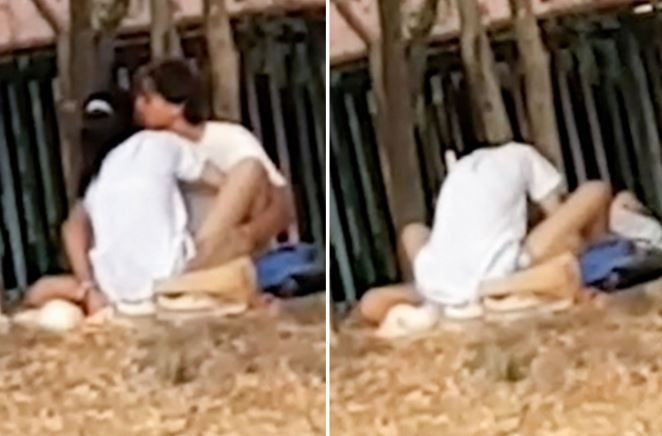 Genç çift parkta gündüz saatlerinde cinsel ilişkiye girdi - Resim: 5