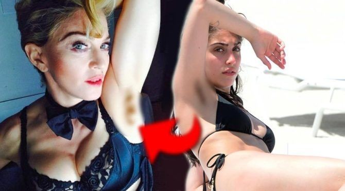 Koltukaltı kıllarını uzatmasıyla bilinen Madonna'nın kızı bikinisiyle sokakta cüretkar pozlar verdi - Resim: 27