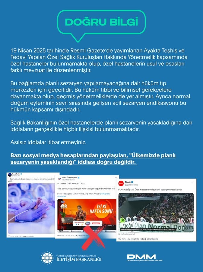 Özel hastanelerde planlı sezaryen yasaklandı mı? DMM'den yalanlama geldi - Resim : 1