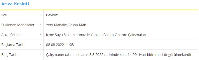 İSKİ uyardı! Bu ilçeler su depolasın! 8 Ağustos 2022 sular ne zaman gelecek? 8 Ağustos su kesintisi olan ilçeler hangileri? İSKİ... - Resim : 3