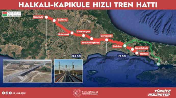 Avrupa'ya açılan kritik demir yolu! Hızlı tren Kapıkule’ye uzanıyor! İstanbul'dan yolculuk 4 saatten 1,5 saate düşecek! - Resim : 1