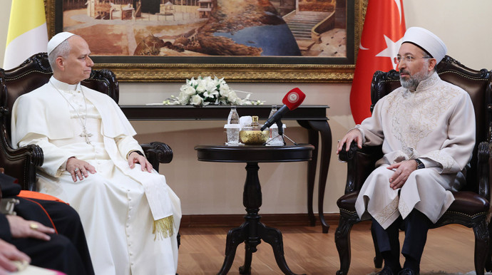 Diyanet İşleri Başkanı Arpaguş, Papa 14. Leo ile görüştü - Resim : 1