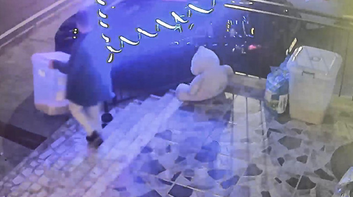 Vicdansızlık kamerada! Dükkan önündeki mama kutusunu çaldı - Resim : 2
