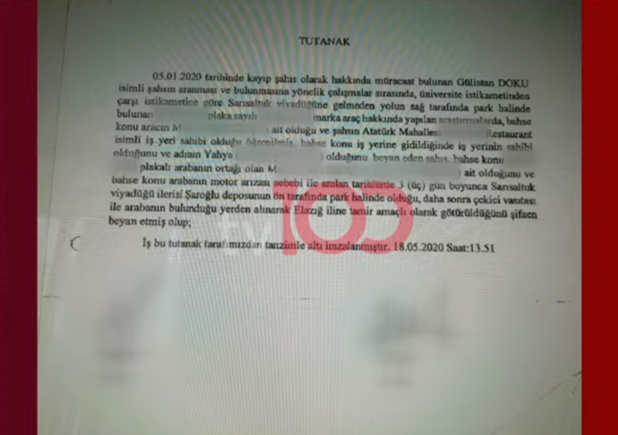 Gülistan Doku soruşturmasında yeni detaylar ortaya çıktı! tv100 soruşturmayı değiştirecek kritik belgeye ulaştı! 3 gün boyunca... - Resim : 1