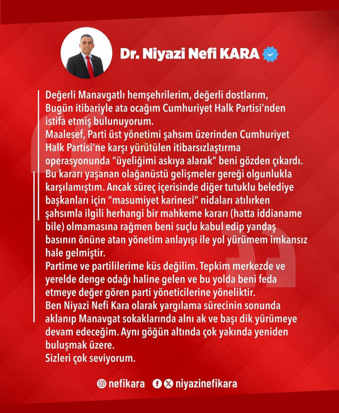 Görevden uzaklaştırılan tutuklu Belediye Başkanı CHP'den istifa etti! İşte o isim... - Resim : 2