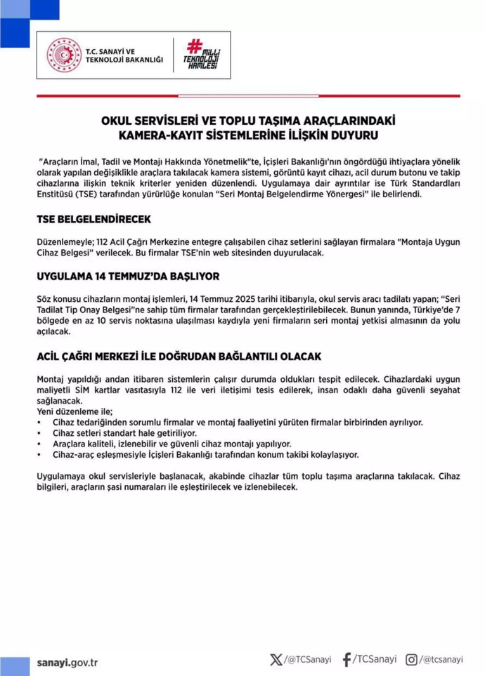 Okul servisleri ve toplu taşımada yeni dönem! Artık zorunlu olacak - Resim : 1