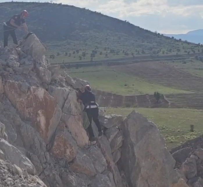 Malatya'da doğada taş ocağında patlatma için 1 dakika kala iş makinesi operatörü bir anda o detayı fark etti. Acilen patlama hazırlıkları durduruldu - Resim: 1