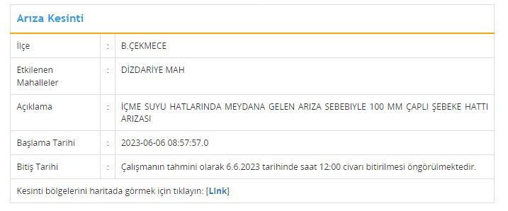 Arıza nedeniyle sular kesilecek! İstanbul için büyük uyarıyı İSKİ yaptı… 6 Haziran İSKİ su kesintisi listesi - Resim: 5