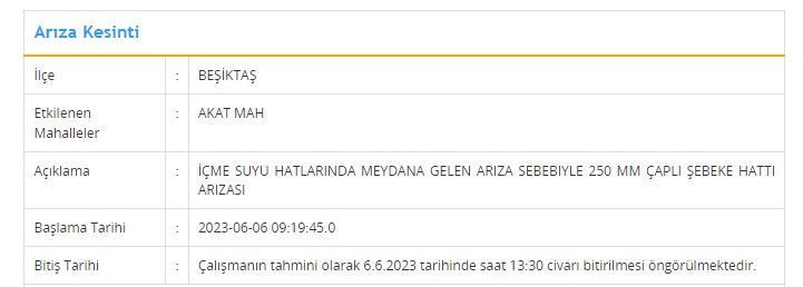 Arıza nedeniyle sular kesilecek! İstanbul için büyük uyarıyı İSKİ yaptı… 6 Haziran İSKİ su kesintisi listesi - Resim: 6
