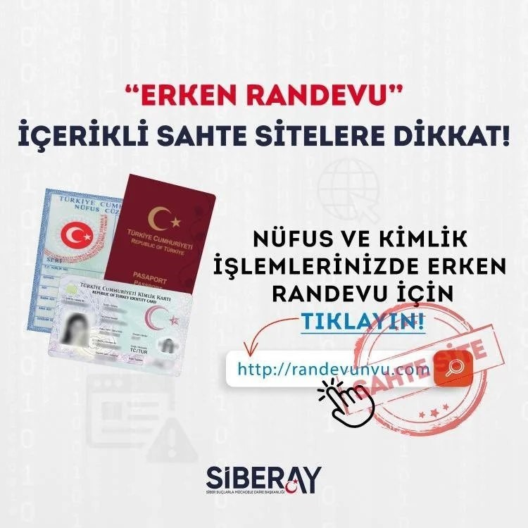 SİBERAY vatandaşları uyardı! ''Sahte sitelerin gönderdiği linklere tıklamayın'' - Resim : 1