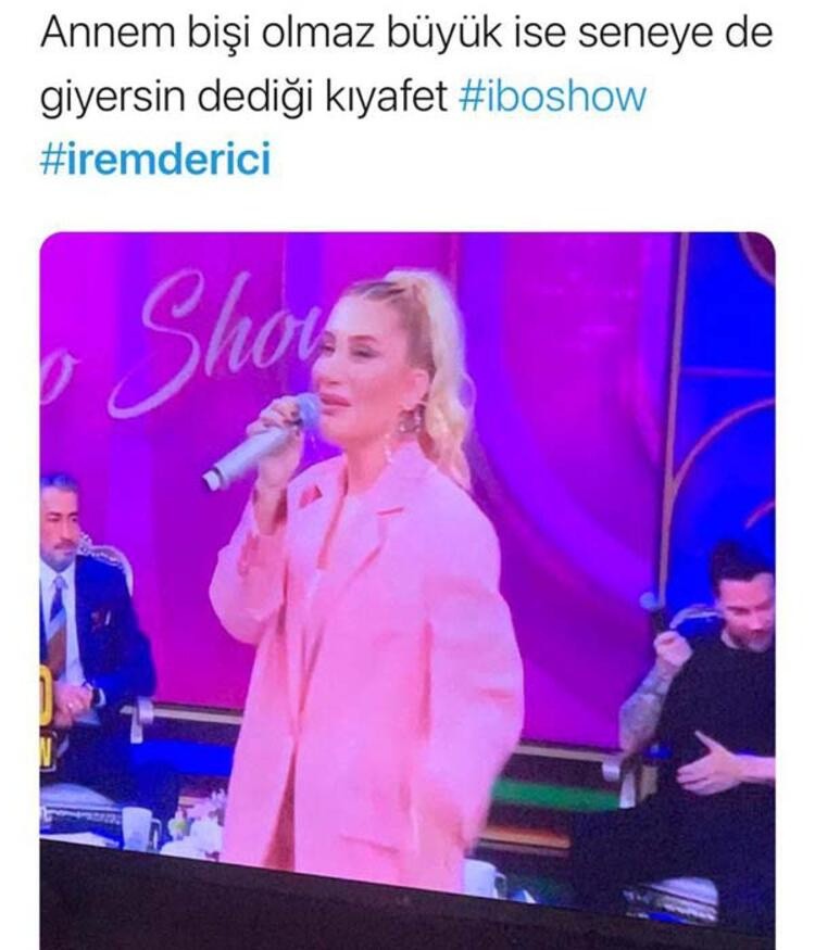 İbo Show'a katılan İrem Derici'nin pembe kombini sosyal medyanın diline düştü! - Resim : 5