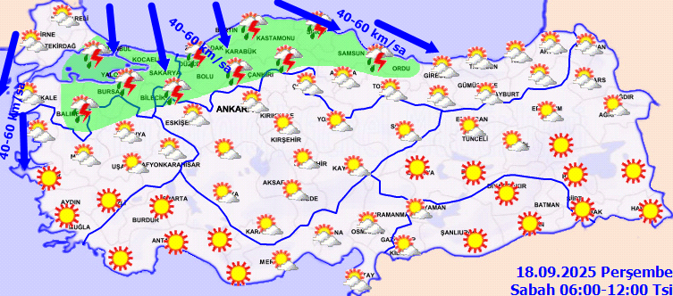 Meteoroloji alarm verdi: Kuvvetli yağış ve fırtınaya dikkat! O bölgelere kar geliyor - Resim: 1
