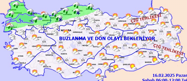 Meteoroloji'den uyarı: Kar daha şiddetli dönüyor! İşte 16 Şubat 2025 (bugün) il il hava tahmin raporu - Resim: 1