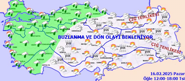 Meteoroloji'den uyarı: Kar daha şiddetli dönüyor! İşte 16 Şubat 2025 (bugün) il il hava tahmin raporu - Resim: 2