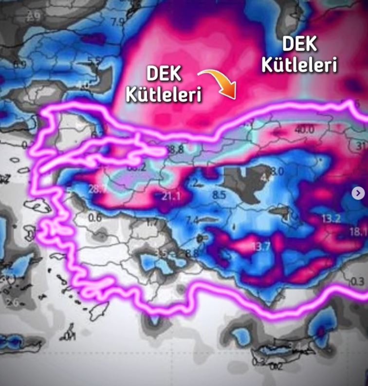 İstanbul'a böyle gelirse 100 santimetre bırakacak. Marmara'ya yüzde 100 uyarısı yapıldı, bir de peşine tarih verildi - Resim : 1