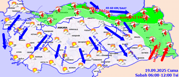 Meteoroloji'den 21 il için sarı kodlu uyarı: Dikkatli olun! - Resim: 1