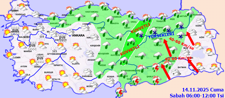Meteoroloji'den peş peşe uyarı: Yoğun kar geliyor! Pazar gününe kadar sürecek - Resim: 1