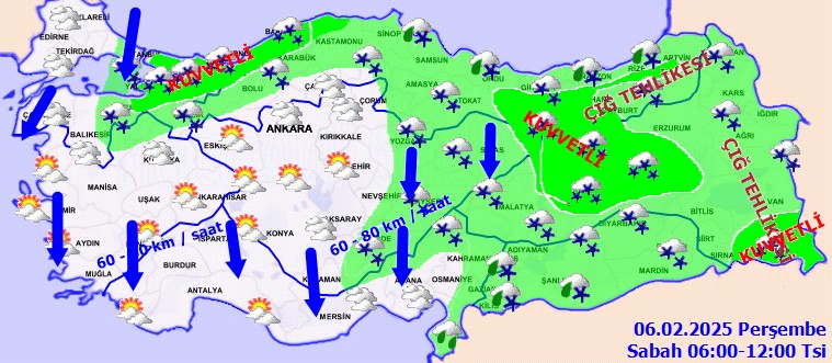 Soğuk hava dalgası etkisini sürdürüyor: İstanbul'da kar etkili oluyor! İşte il il hava tahmin raporu - Resim: 3