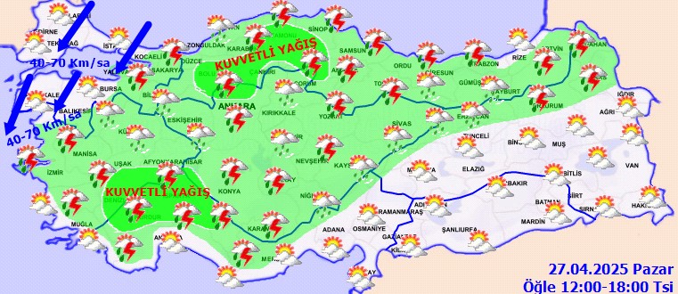 Meteoroloji'den çok sayıda il için uyarı: Kuvvetli sağanak yağışa dikkat! - Resim: 2