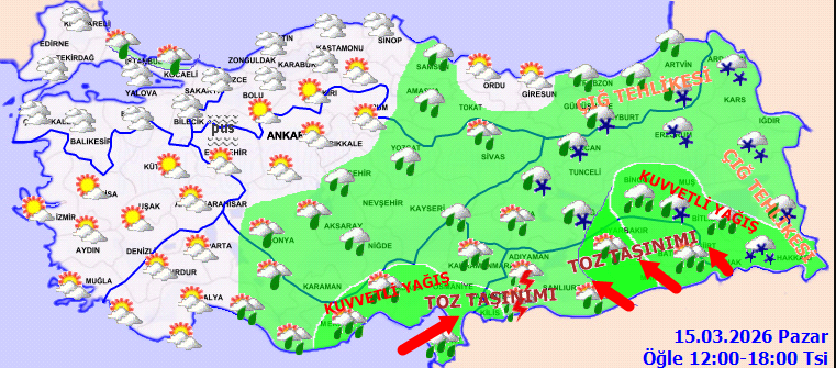 19 il için sarı kodlu uyarı! O bölgelere sağanak, kar, fırtına geliyor: Dikkatli olun! - Resim: 2