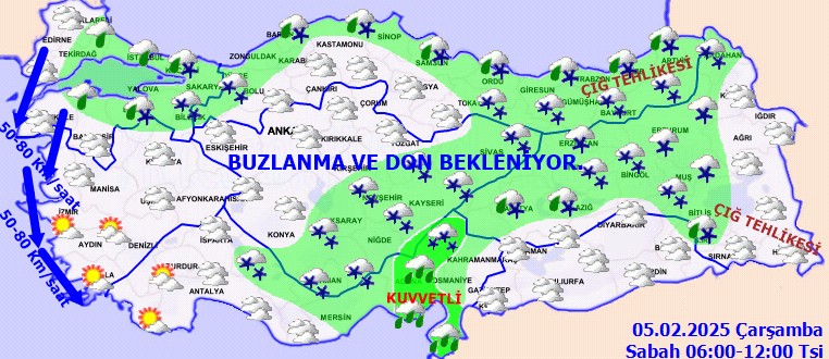 Meteoroloji'den Sibirya soğukları uyarısı geldi: İşte il il hava tahmin raporu! - Resim: 1