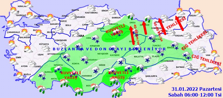 31 Ocak hava durumu! Meteoroloji’den 46 kente sarı kodlu uyarı! - Resim: 8