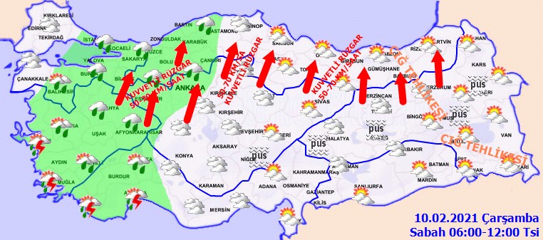 Meteoroloji bölge bölge uyardı!.. Sağanak ve fırtına geliyor! - Resim : 1