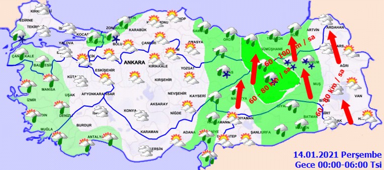 Meteoroloji’den sağanak ve kar uyarısı! Hava bugün nasıl olacak? 13 Ocak Çarşamba günü il il hava durumu… - Resim : 5