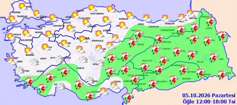 Meteoroloji tahminleri güncelledi! 3 il için alarm zilleri çaldı: Şemsiyenizi almadan çıkmayın - Resim: 5