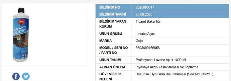 Güvensiz ürün listesi güncellendi! Ticaret Bakanlığı listeye ekledi! Bu iki ürün toplatılıyor! - Resim : 1