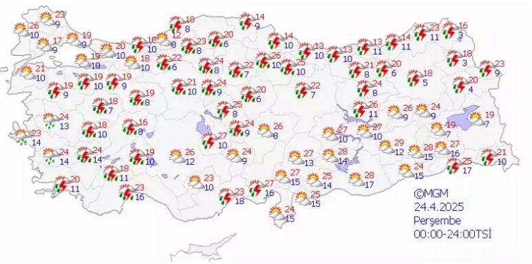 Depremin yaşandığı İstanbul'da hava nasıl olacak, yağmur var mı? Meteoroloji'den kritik uyarı: İşte 24 Nisan (Perşembe) hava durumu tahminleri! - Resim: 1
